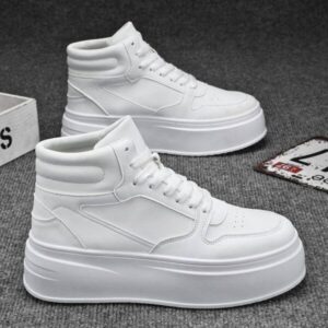 Chunky White High Top Court Shoes