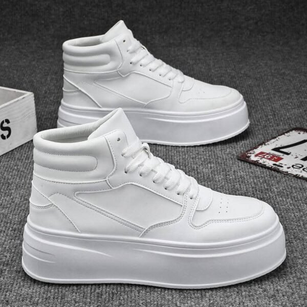 Chunky White High Top Court Shoes