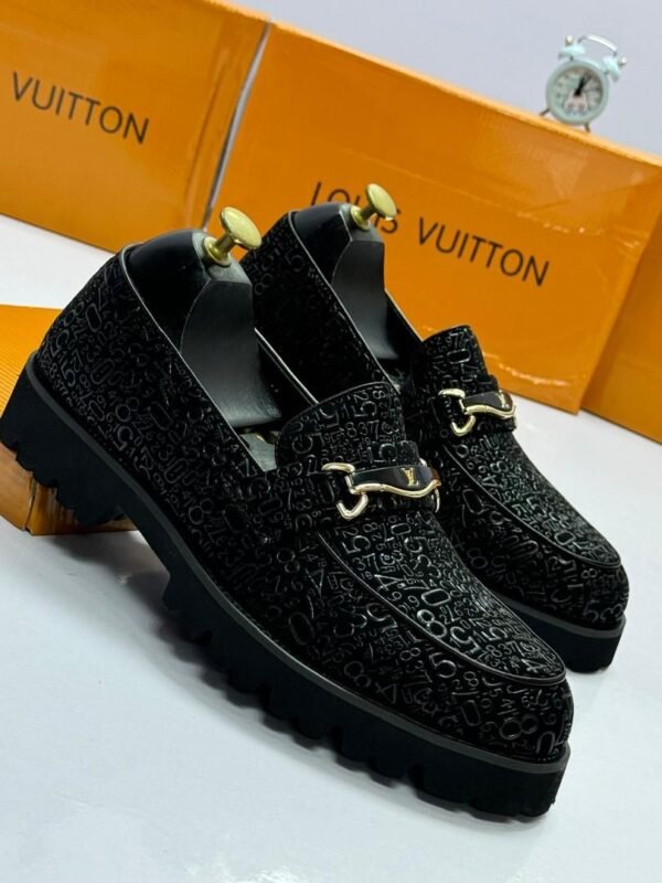 Louis Vuitton Black Velvet Loafers