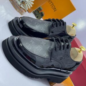 Louis Vuitton Black Velvet Loafers