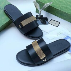 Gucci Double G Leather Slide – Iconic Italian Luxury