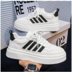 White High-Top Platform Sneaker