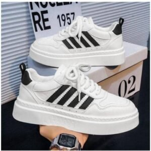 White High-Top Platform Sneaker