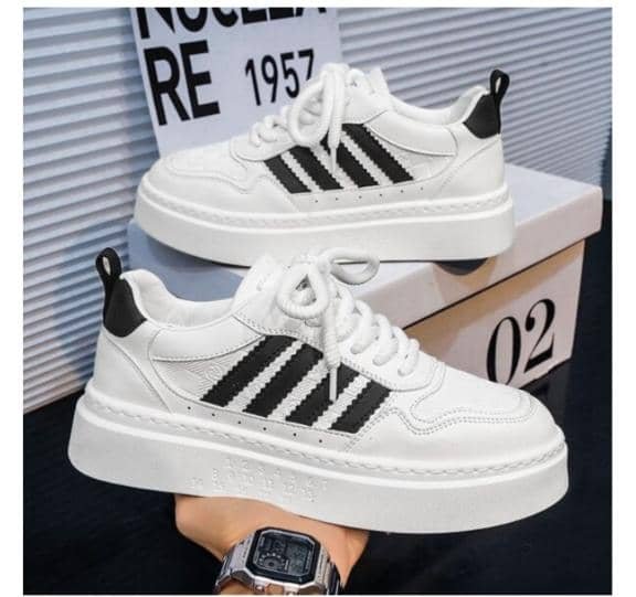 White High-Top Platform Sneaker
