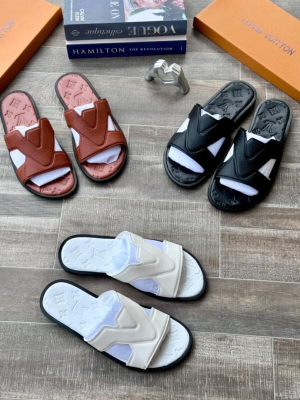 Louis Vuitton Pool Pillow Comfort Mules - Black, Brown & White Monogram Slides
