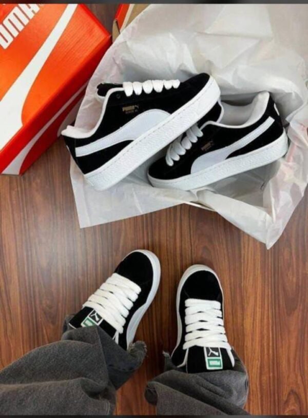 PUMA Suede XL "Black-PUMA White" Sneakers - Classic Suede Skate Shoe