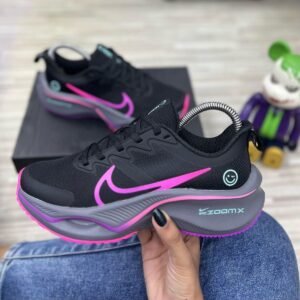 Nike Women's ZoomX Running Shoes: Unleash Your Speed in Black, Pink & Purple