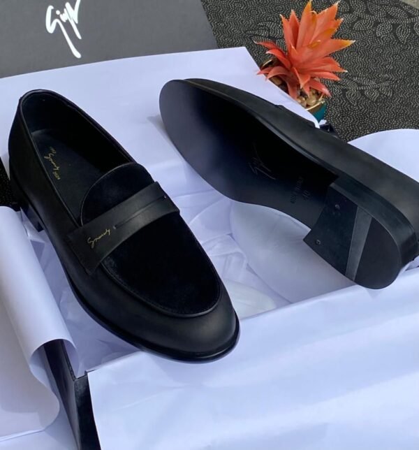 Mr. Hare Black Suede and Leather Loafers