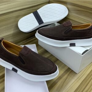 Timberland Men’s Brown Leather Casual Slip-On Shoes
