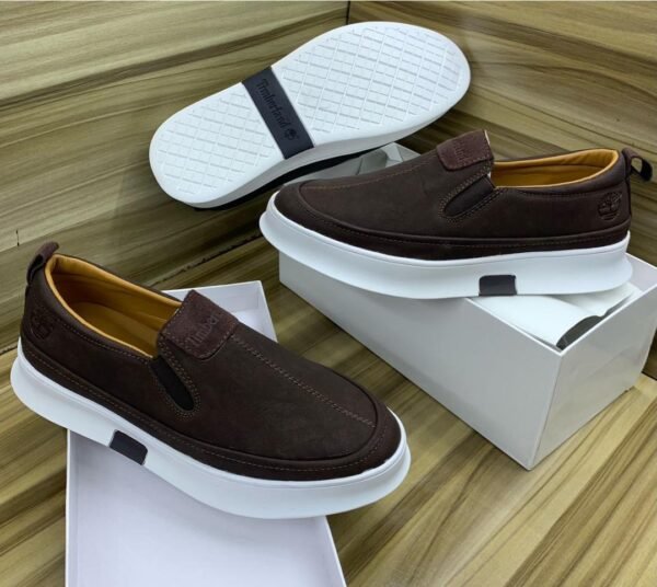 Timberland Men’s Brown Leather Casual Slip-On Shoes Timberland Men’s Brown Leather Casual Slip-On Shoes