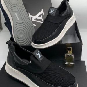 Louis Vuitton LV Trainer Sneaker in Black Calf Leather