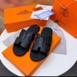 Hermès Men’s Bourg Saint-Honoré Sandal in Epsom Calfskin