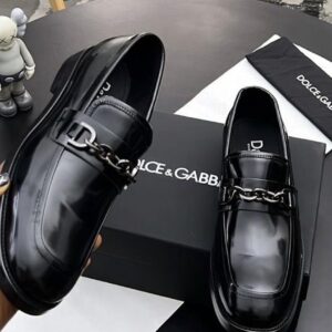 Dolce & Gabbana Black Patent Leather Slip-On Loafers