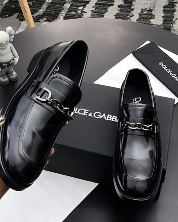 Dolce & Gabbana Black Patent Leather Slip-On Loafers