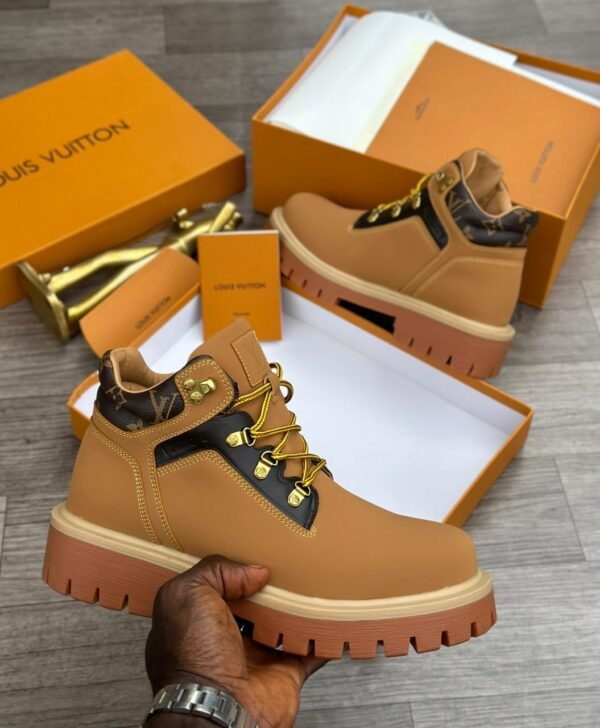 Louis Vuitton x Timberland Monogram Collar Boots