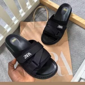 Zara Black Slides